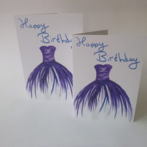 Purple Dress Happy Birthday - Greetings Card