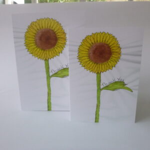 Yellow Sunflower Thank You - Greetings Card
